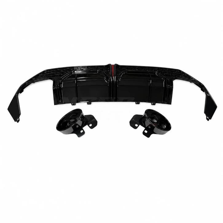 LED Diffuser With Black Exhaust Tips Voor Audi A3 S Line/S3, Auto-onderdelen, Carrosserie en Plaatwerk, Ophalen of Verzenden