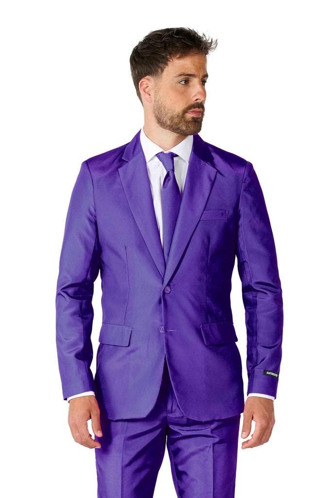 Suitmeister Maatpak Solid Paars Heren, Kleding | Heren, Carnavalskleding en Feestkleding, Nieuw, Ophalen of Verzenden