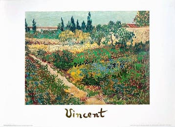 Vincent van Gogh - NO RESERVE - Giardino con fiori - Jaren, Antiek en Kunst