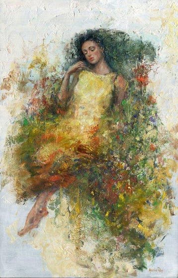 Mario Ros (XX) - Ensoñación entre flores