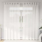 vidaXL Gordijnen met lussen 2 st 140x245 cm wit, Verzenden, Nieuw, Wit