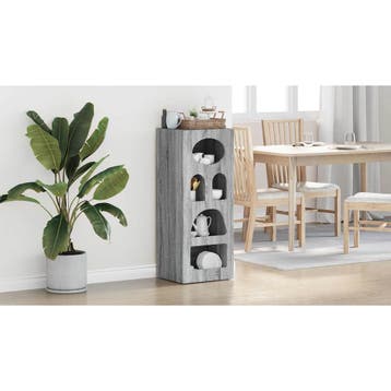 vidaXL Dressoir ELST Grijs Sonoma 40 x 35 x 100,5 cm Bewerkt, Verzenden, Nieuw, Overige houtsoorten, Minder dan 50 cm