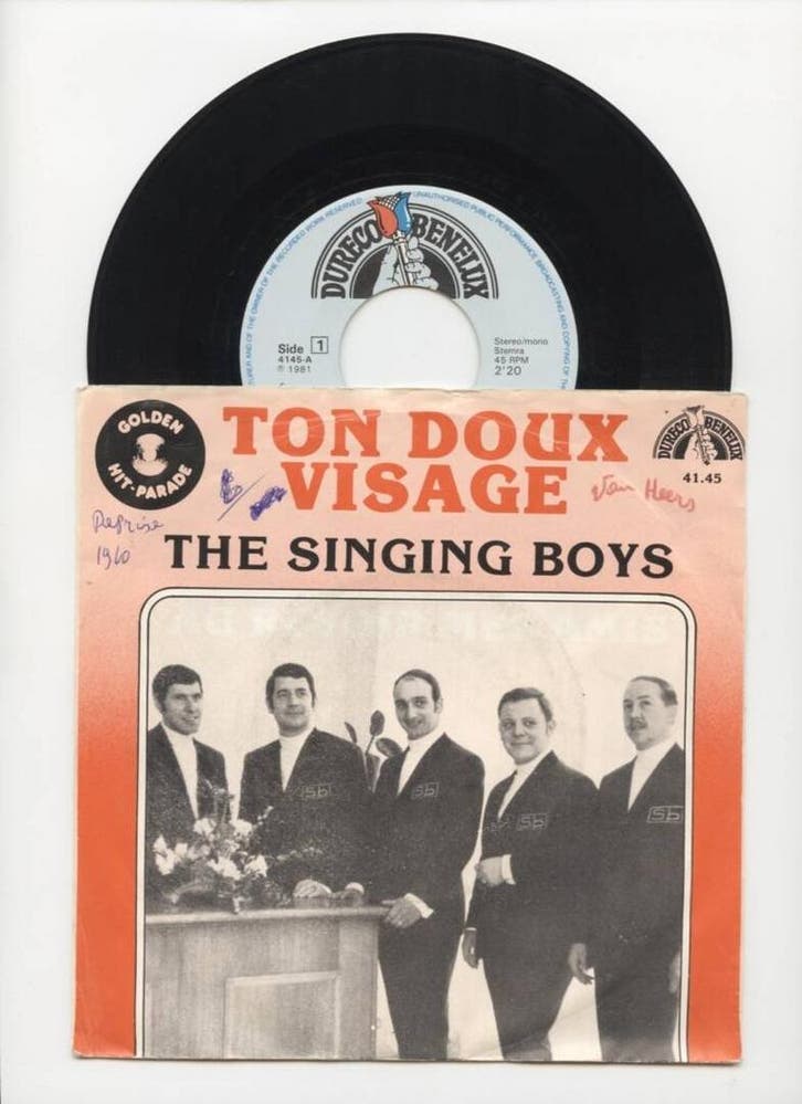 Singing Boys, The – Ton Doux Visage / Au Revoir Mes Amis (1-, Cd's en Dvd's, Vinyl Singles, Ophalen of Verzenden