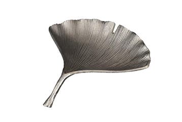 Decoratieve kom GINKGO 33cm zilver handgemaakt metaal -, Ophalen of Verzenden, Nieuw