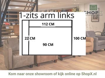 Leren elementenbank Flow- element 1 zits (90) arm links, Nieuw, Ophalen of Verzenden, Rechte bank, Modern