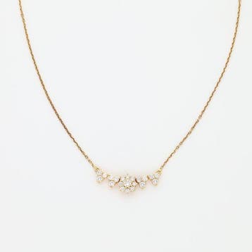 Ketting - 18 karaat Geel goud Diamant (Natuurlijk), Sieraden, Tassen en Uiterlijk, Antieke sieraden