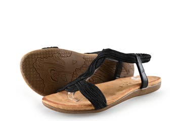 Dolcis Sandalen in maat 38 Zwart, Dolcis, Verzenden, Zwart, Sandalen of Muiltjes