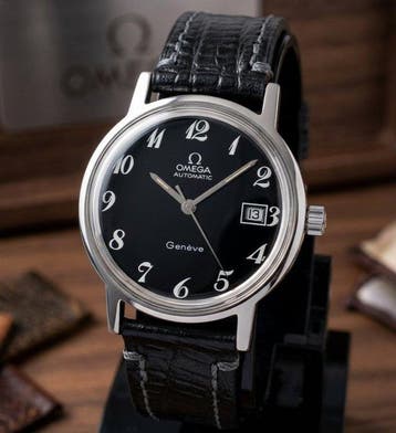Omega - Arabic Genève Automatic – Ref. 166.0098 – Black Dial, Nieuw