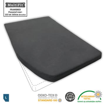 Textielpakket LINKS Frans bed - 1 molton met 2 hoeslakens,, Verzenden, Nieuw, Wit, Overige typen