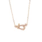 Fred - Ketting met hanger roze goud