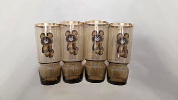 Moscow 1980 Olympics - Vintage Soviet-era x4 drinking, Verzamelen, Nieuw