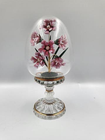 Fabergé ei - Maison Fabergé – Œuf en cristal Bouquet aux