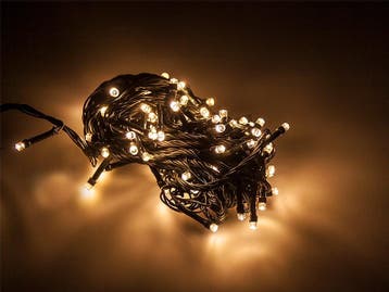Kerstverlichting Warm wit 8 Meter 100 LEDs - 8 Standen, Ophalen of Verzenden, Nieuw