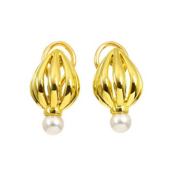 Mikimoto - Oorbellen - 18 karaat Geel goud, Nieuw
