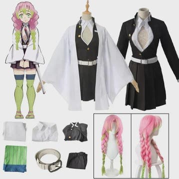 Kanroji Mitsuri Cosplay Kostuum: Kimono, Haori, Jurk & Pruik, Verzenden, Nieuw