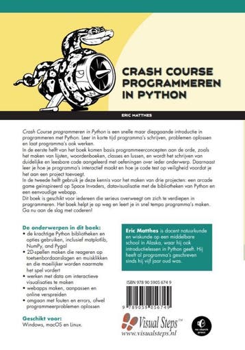 Crash course programmeren in Python 9789059056749, Verzenden, Gelezen, Eric Matthes