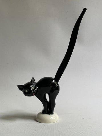 Goebel - Beeldje - Preztel Cat - Keramiek, Hout
