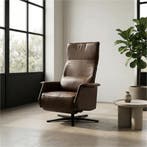 Leren relaxfauteuil Mojo - Granada Chocolate (bruin) -, Nieuw, Ophalen of Verzenden, 50 tot 75 cm, Industrieel, Modern