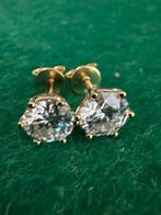 moissaniet 2ct fonkelende damessoorstekers van 925 sterling