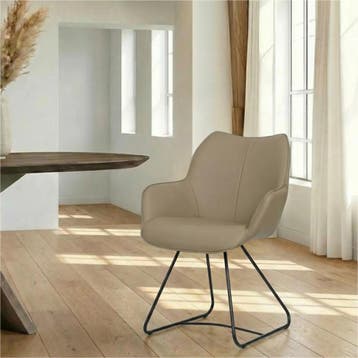 Leren eetkamerstoel Magic - Toledo Mocca (taupe/bruin) -, Huis en Inrichting, Stoelen, Ophalen of Verzenden, Nieuw, Leer, Bohemian, Eigentijds, Industrieel, Modern, Scandinavisch