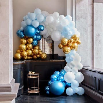 Luxe Ballonboog Set Blauw/Goud Premium, Ophalen of Verzenden, Nieuw
