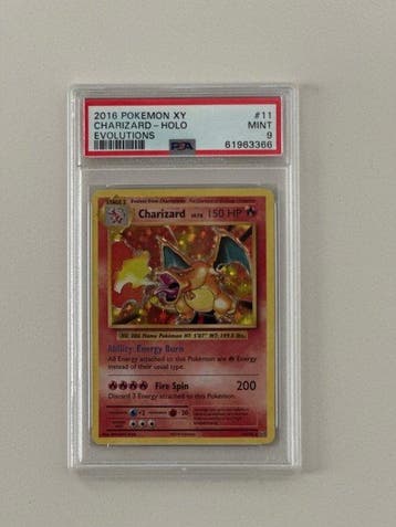 Pokémon - 1 Graded card - Charizard 11 Holo - PSA 9, Nieuw