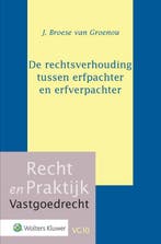 De rechtsverhouding tussen erfpachter en erfverpachter /, Verzenden, Zo goed als nieuw, J. Broese van Groenou