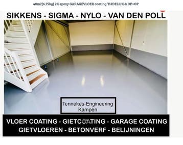 2K Epoxy GARAGEVLOER coating 160m2_30kg 25% korting 3 dagen, Verzenden, Nieuw, Verf, 20 liter of meer