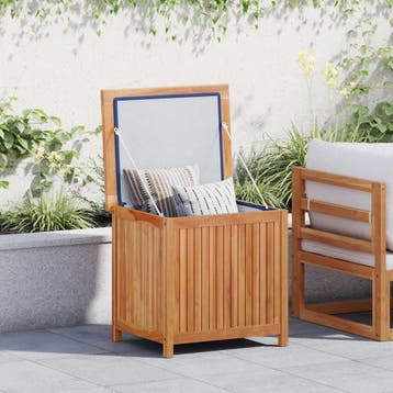 vidaXL Opbergbox 60x50x58 cm massief teakhout, Verzenden, Nieuw