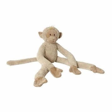 Happy Horse aap knuffel - pluche - beige - 45 cm - hangend, Verzenden, Nieuw