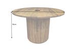 Eettafel TRES CHIC Ø 120 cm rond, sheeshamhout, bruine, Ophalen of Verzenden, Nieuw