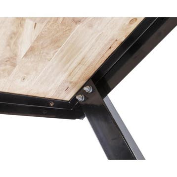 Werkbank zwart 150 cm met hardhouten blad en, Ophalen of Verzenden, Nieuw