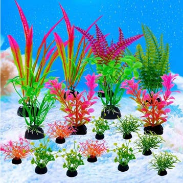 Set van 18 Aquarium Kunstplanten Realistisch Vissentank, Verzenden, Nieuw