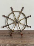Ship/boat wheel - Messing, Hout - Antiek scheepswiel