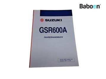 Instructie Boek Suzuki GSR 600 2006-2010 (GSR600) German, Verzenden, Gebruikt