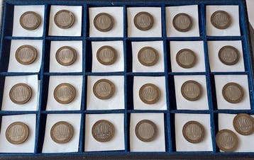 Rusland. 10 Roubles anni differenti (Zonder minimumprijs)
