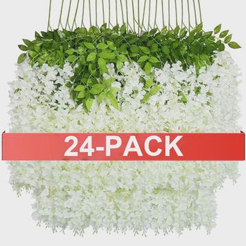 24x Kunst Wisteria Bloemen Slirang - Hangende Garland voor B, Verzenden, Nieuw