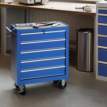 Gereedschapswagen met 5 lades - blauw, Verzenden, Nieuw