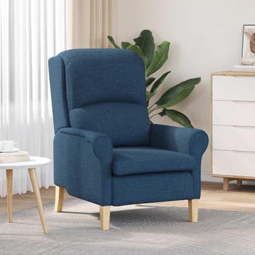 vidaXL Fauteuil Blauw Stof, Huis en Inrichting, Verzenden, Nieuw