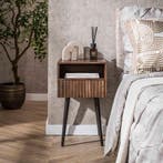 *WOONWINKEL* Nachtkastje Met Een Metalen Onderstel, Verzenden, Nieuw