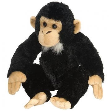 Pluche knuffel chimpansee 30 cm - Knuffel apen, Ophalen of Verzenden, Nieuw