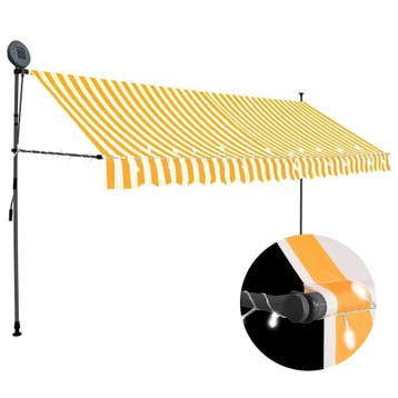 Knikarmscherm handmatig - Tweedekansje - OP=OP, Overige typen, Ophalen of Verzenden, Zo goed als nieuw, 250 cm tot 450 cm