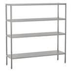 GGM Gastro | Rvs rek ECO - 1800x500mm - met 4 schappen (in |, Verzenden
