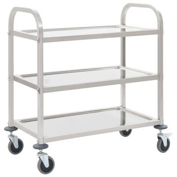 Keuken trolley 96cm | Industrieel RVS | Laatste Stuk!, Zo goed als nieuw, Minder dan 100 cm, Grijs, 25 tot 50 cm