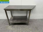 RVS Werktafel Tafel 140/100 x 60 x 90 cm Horeca, Ophalen of Verzenden, Gebruikt