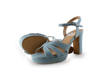 Manfield Sandalen in maat 41 Blauw, Sandalen of Muiltjes, Zo goed als nieuw, Manfield, Verzenden