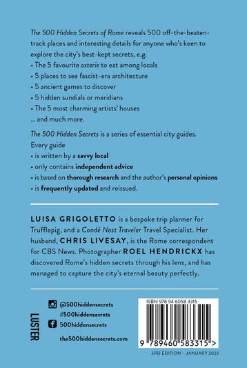 The 500 hidden secrets of Rome 9789460583315, Verzenden, Zo goed als nieuw, Luisa Grigoletto