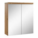 Spiegelkast Toledo 60 x 20 x 60 cm Eiken Badkamerkast, Huis en Inrichting, Badkamer | Badkamermeubels, Verzenden, Nieuw, Spiegelkast
