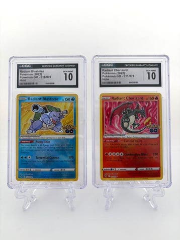 Pokémon - 2 Graded card - Radiant Blastoise & Radiant, Nieuw