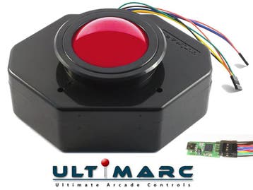 Ultimarc U-Trak Arcade Trackball Rood, Nieuw